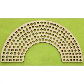   29.5x12cm Natúr fa  Horgolható Szivárvány fa alap 8mmlyukkal	1db	