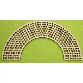   38x19.5cm Natúr fa  Horgolható Szivárvány fa alap 8mmlyukkal	1db	