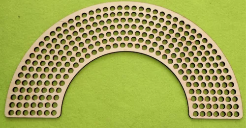 38x19.5cm Natúr fa  Horgolható Szivárvány fa alap 8mmlyukkal	1db	