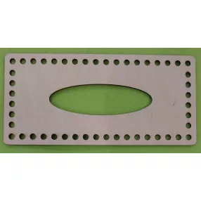   21x10cm Natúr,nyír rétegelt lemez Horgolható Zsebkendőtartó doboz 7mm lyukkal	1db	 vastagság 3mm
