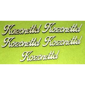  Fehér fa köszönettel 9,5x2,5cm  5db/csomag	