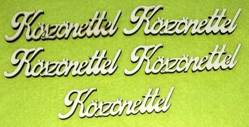  Fehér fa köszönettel 9,5x2,5cm  5db/csomag	