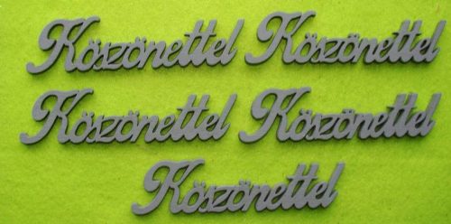  Szürke fa köszönettel 9,5x2,5cm 5db/csomag	