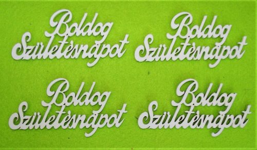 Fehér fa boldog születésnapot	4db/csomag	10,5x5cm 