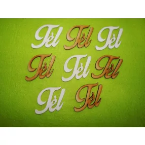   Natúr és Fehér színű ,fa  alapú HDF(nem tömörfa)  tél felirat 	8db/csomag	7x4,5cm 