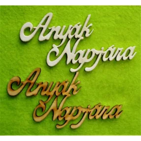 Fehér és natúr fa anyák napjára	2db/csomag	12,5x6,5cm 