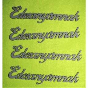 Szürke fa édesanyámnak 12x3cm  4db/csomag	