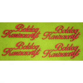    Piros színű , fa alapú HDF(nem tömörfa)   Boldog karácsonyt	4db/csomag	4x9,5cm 