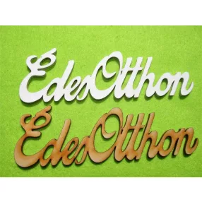 Natúr és fehér fa édes otthon	2db/csomag	15x5cm  