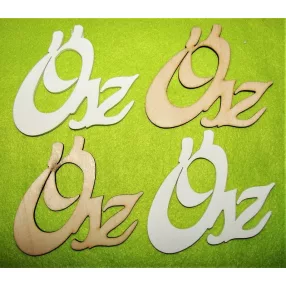 Fehér és natúr fa ősz 9,5x8cm 4db/csomag