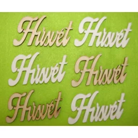 Natúr és fehér fa Húsvét	6db/csomag	7,5x4cm  