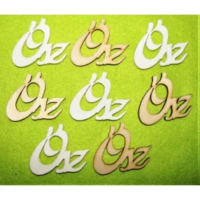 Fehér és natúr   fa ősz	8db/csomag	5x4cm 