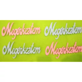   Világoskék és rózsaszín fa megérkeztem	4 db/csomag	11x5cm