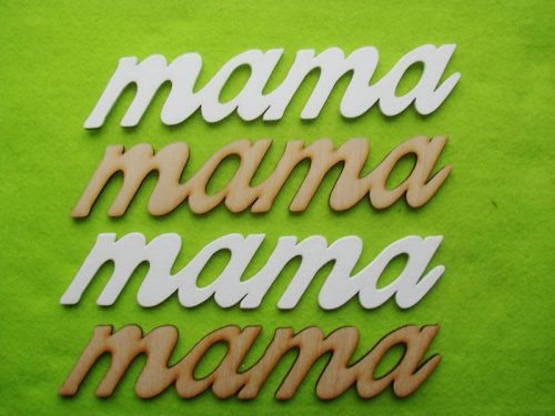 Natúr és  Fehér  fa  mama	4db/csomag	19x4cm 	