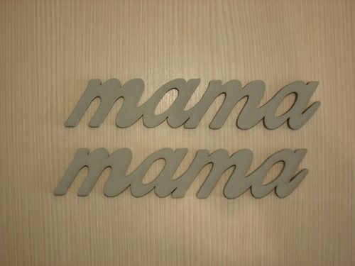  Szürke fa  mama 19x4cm 2db/csomag