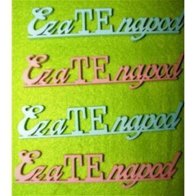   Világoskék és rózsaszín fa Ez a te napod	4db/csomag	10,5x2,5cm vastagság 3mm	