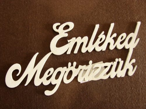 Fehér fa emléked megőrizzük 20x10cm 