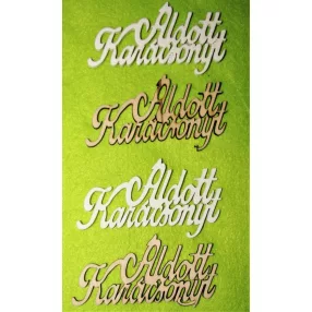    Fehér és natúr színü   ,Nyír rétegelt lemeznatúr ,Natúr,nyír rétegelt lemez  fa Áldott karácsonyt	4db/csomag	9x5cm 	