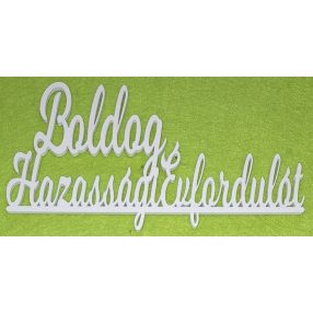 Boldog házassági évfordulót fehér