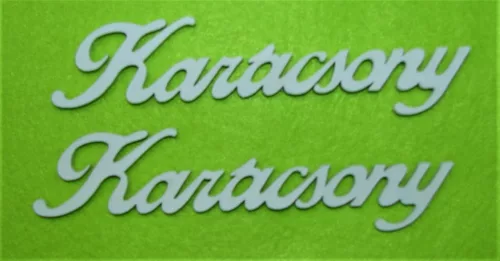 Fehér színű ,fa  alapú HDF(nem tömörfa)  Karácsony 14x4cm 2db/csomag