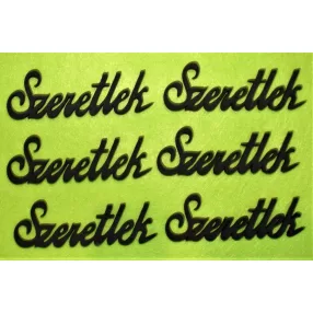 Fekete fa szeretlek	6db/csomag	8x2,7cm