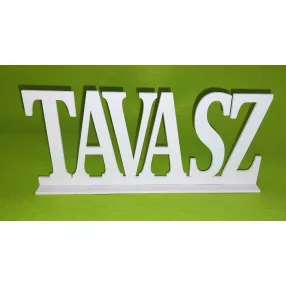 Fehér fa Tavasz talpas 25x10cm  