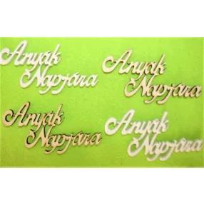  Natúr ésfehér fa anyák napjára 8,5x4,5cm 4db/csomag 