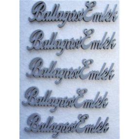 Szürke fa ballagási emlék 10x3cm  5db/csomag	