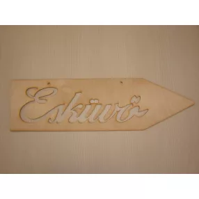 Natúr,nyír rétegelt lemez Esküvő jobb	50x14cm  