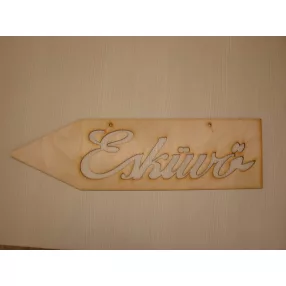 Natúr,nyír rétegelt lemez Esküvő bal	 50x14cm 