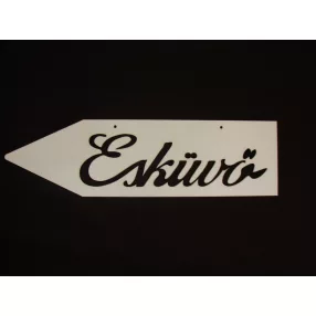   Fehér színű ,fa  alapú HDF(nem tömörfa)  Esküvő bal 50x14cm 