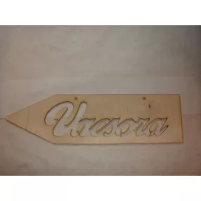 Natúr,nyír rétegelt lemez vacsora felírat bal 50x14cm 