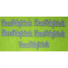  Szürke fa Nem felejtünk  nyomtatot 10x3cm 5db/csomag	