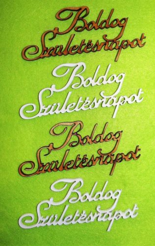 Vegyes színű  fa Boldog születénapot	4db/csomag	10,5x5cm 