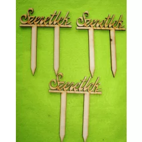 Natúr fa Beszúrós szeretlek	3db/csomag	12x10cm 