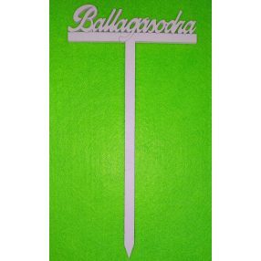   Rózsaszín  fa Beszúrós  Ballagásodra felírat 	 1db	12,5x23cm  