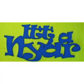 Kék   fa Itt  a nyár	1db	20x9,5cm vastagság 3mm