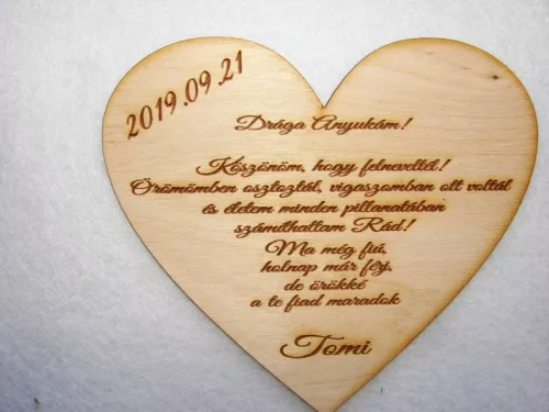 Natúr Köszönő ajándék Anyunak Vőlegénytől	1db	20x17cm  