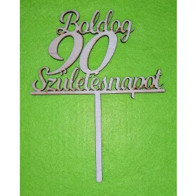   Natúr,nyír rétegelt lemez Beszúrós Boldog születésnapot 90-es1db	1db	13x17cm 