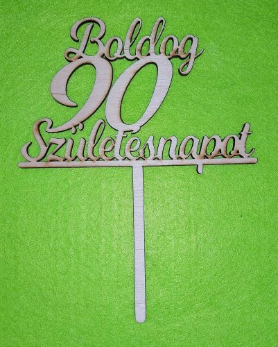 Natúr fa Beszúrós Boldog születésnapot 90-es1db	1db	13x17cm 