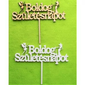   Natúr és Fehér színű ,fa  alapú HDF(nem tömörfa)  boldog születésnapot tündér és csinos boszi	2db/csomag	14,5x11cm 