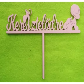 Rózsaszín  Keresztelődre babás	1db	15x15 