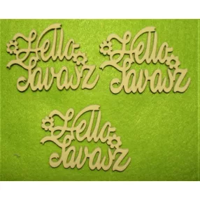 Citromsárga fa Hello tavasz	3db	7x5cm 