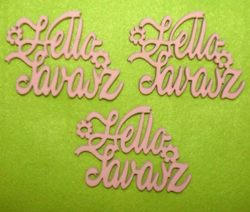 Rózsaszín fa Hello tavasz	3db	7x5cm vastagság 3mm