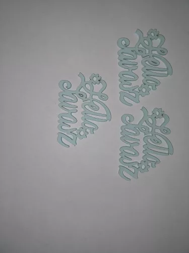 Világoskék fa Hello tavasz	3db	7x5cm vastagság 3mm