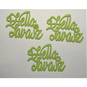 Világoszöld fa Hello tavasz	3db	7x5cm 
