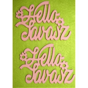 Rózsaszín fa Hello tavasz	2db/ csomag	10x7cm 