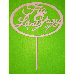   Rozsaszin fa Fiú Vagy Lány? Beszúrós dísz Ovális keretek	1 db	15x18cm 