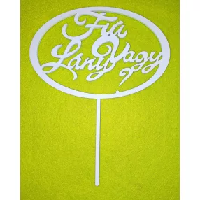   Világoskék fa Fiú Vagy Lány? Beszúrós dísz Ovális keretek	1 db	15x18cm 