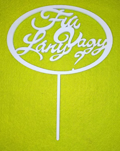 Világoskék fa Fiú Vagy Lány? Beszúrós dísz Ovális keretek	1 db	15x18cm 